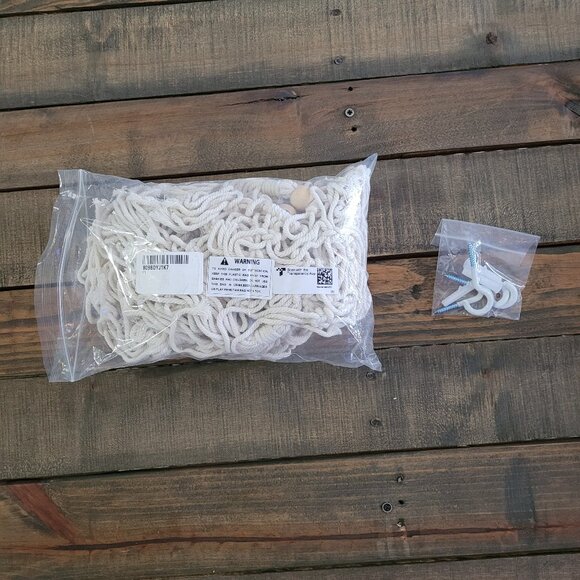 Macrame Corner Hanging Net with Wooden Beads - Picture 2 of 2